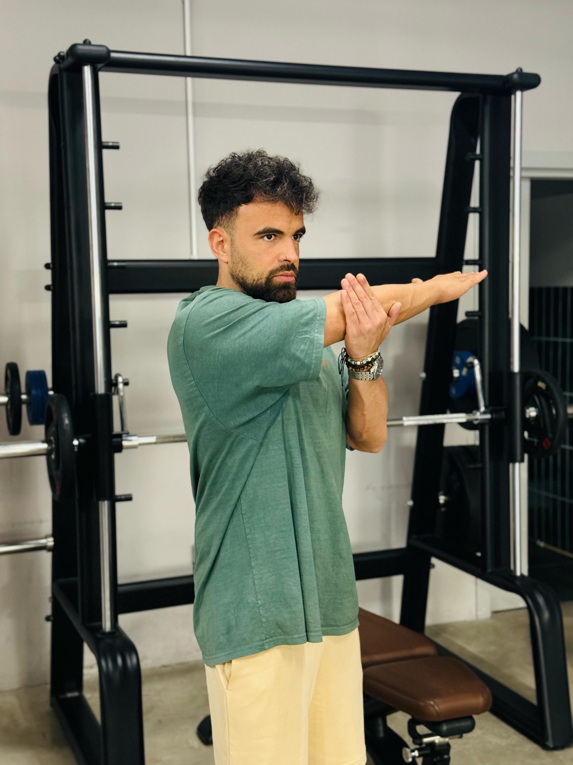 Estiramiento para recuperación muscular.